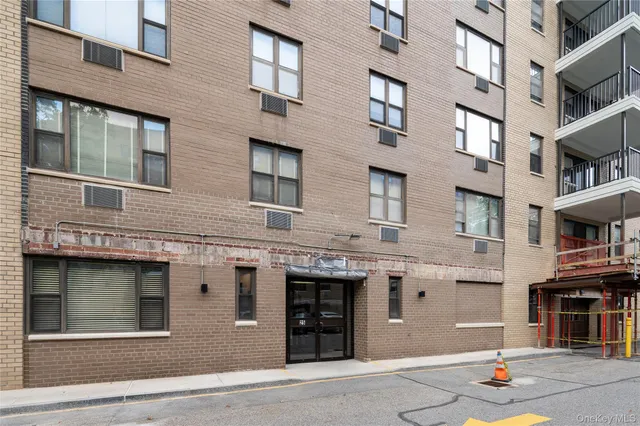 a front view of a building