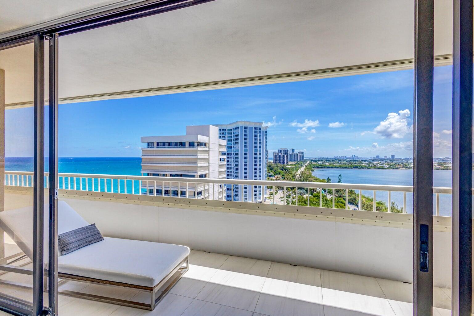 5280 North Ocean Drive, Unit 12F Singer Island, FL 33404 - Photo 13 of 66 a view of a balcony with city view