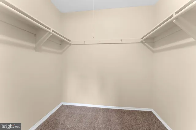 a view of small space with racks on the wall