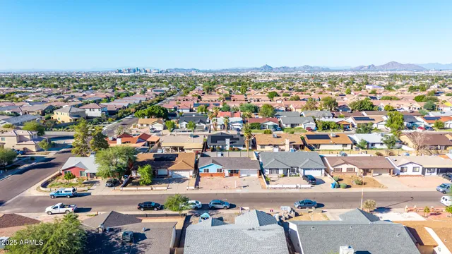 an aerial view of a city