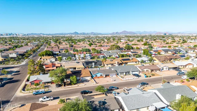 an aerial view of a city