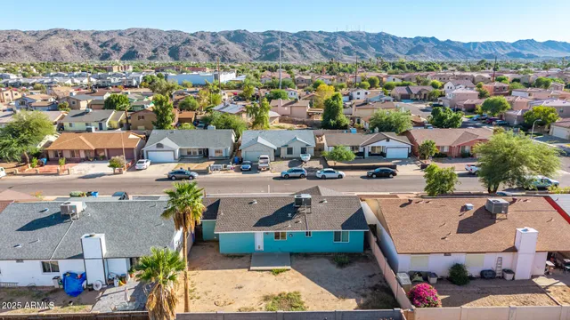 a view of city and mountain
