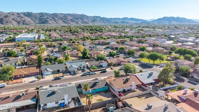 an aerial view of a city