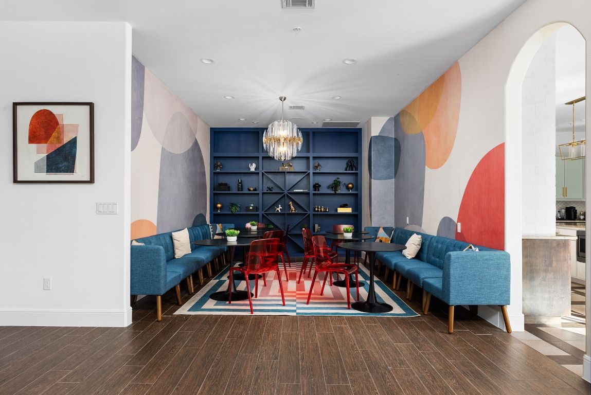 1116 Terjo Lane Austin, TX 78732 - Photo 14 of 40 a view of a living room with wooden floor and furniture