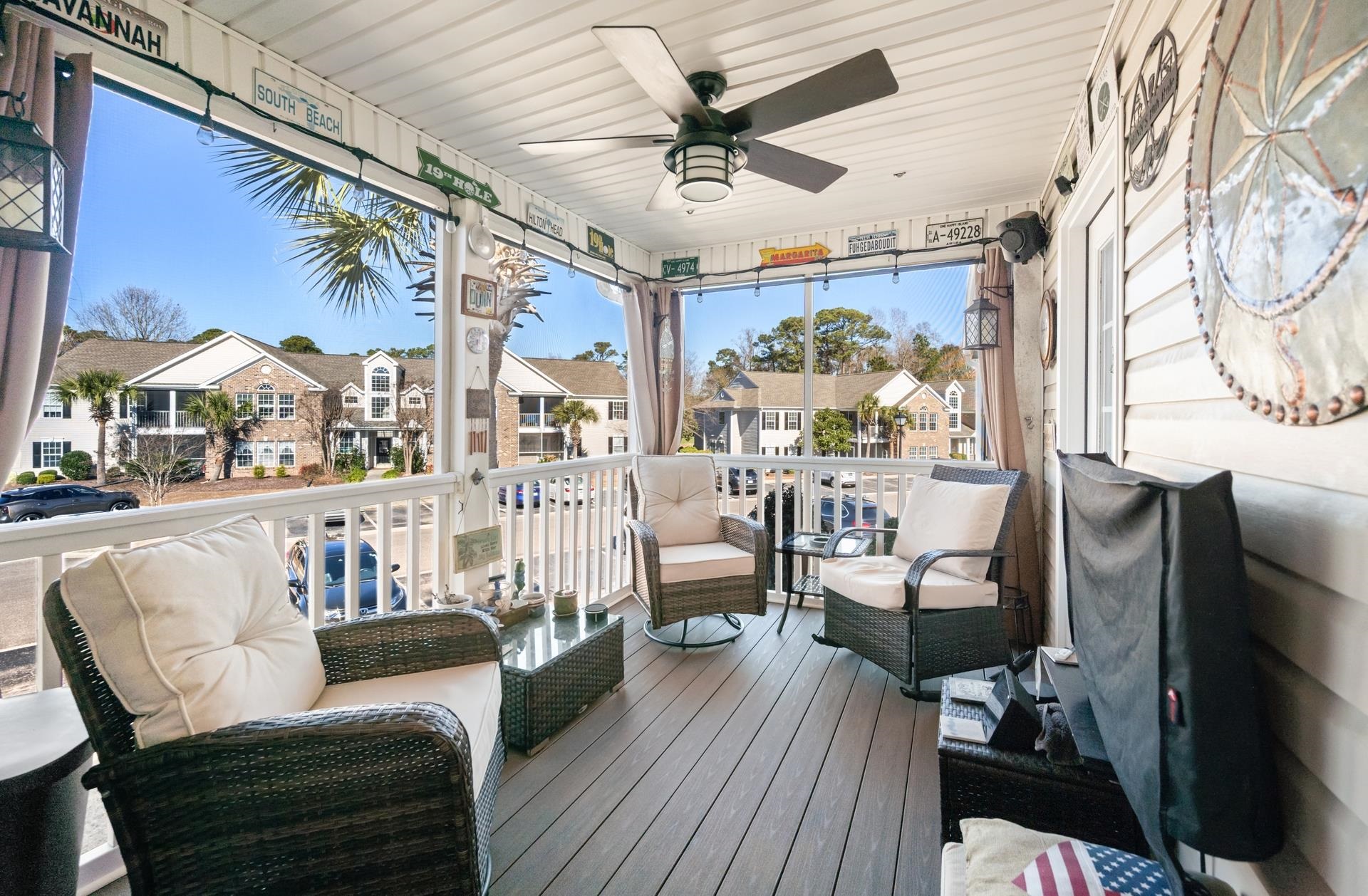 4665 Fringetree Drive, Unit 5E Murrells Inlet, SC 29576 - Photo 19 of 22 Screened In Patio featuring TimberTech flooring
