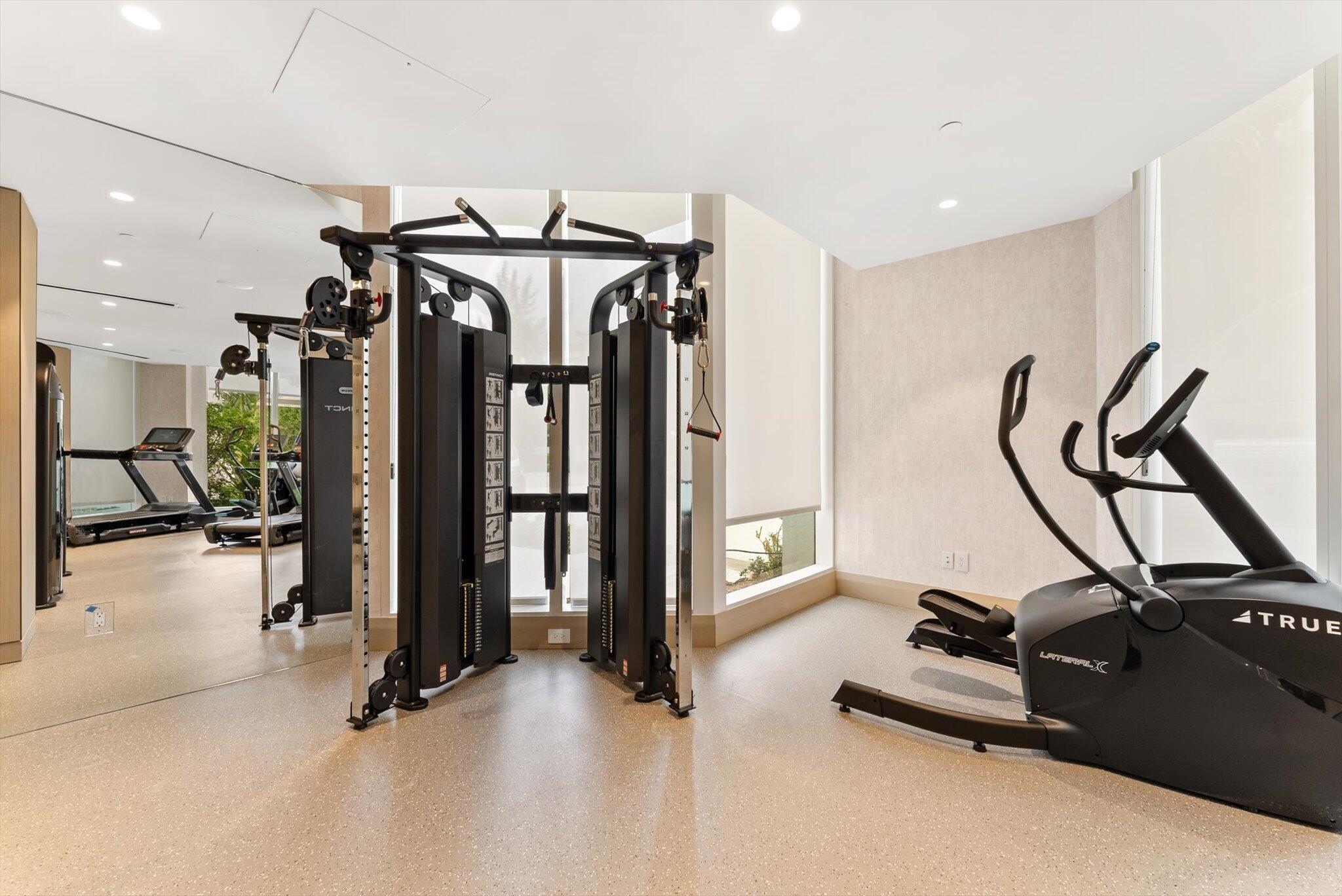 800 South Ocean Boulevard, Unit 303 Boca Raton, FL 33432 - Photo 37 of 49 a view of a room with gym equipment