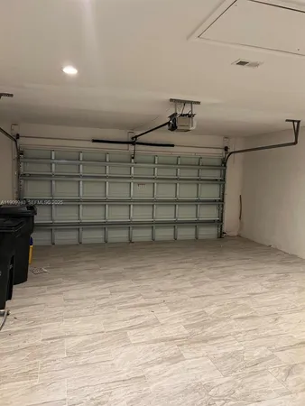 a view of a garage