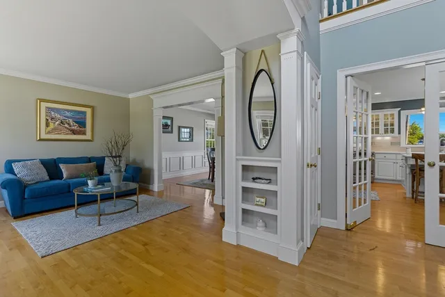 a bathroom with a sink double vanity and a mirror