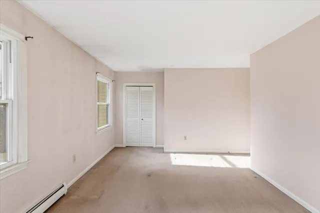 an empty room with a window