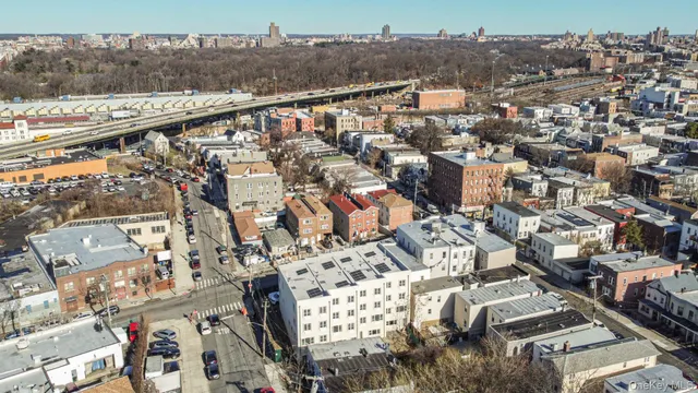an aerial view of multiple house