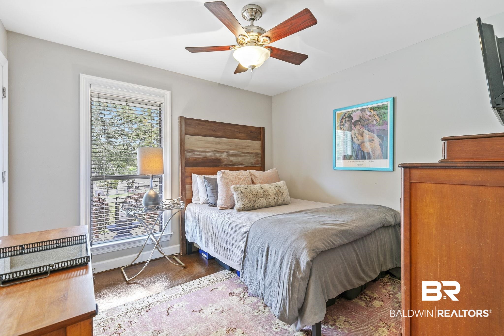 32072 Buzbee Road Daphne, AL 36527 - Photo 18 of 41 Bedroom featuring ceiling fan and dark hardwood / wood-style floors