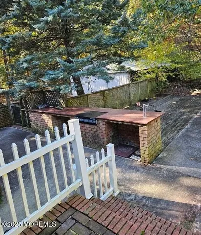 a view of outdoor space with seating