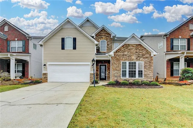 a front view of a house