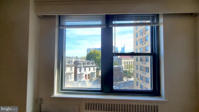 a front view of a multi story building