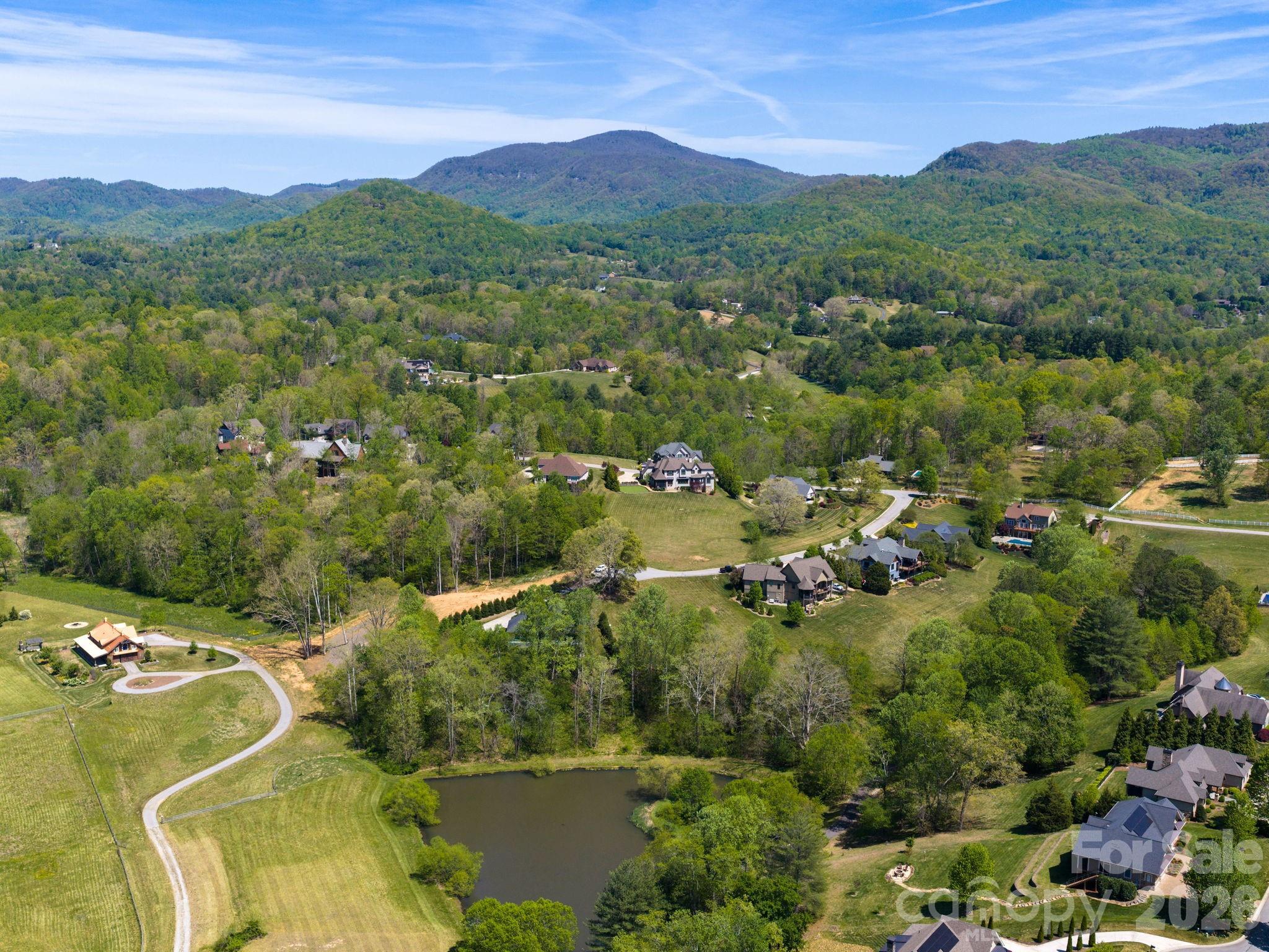 28 Falling Star Court Fletcher, NC 28732 - Photo 29 of 33 an aerial view of residential houses with outdoor space and lake view