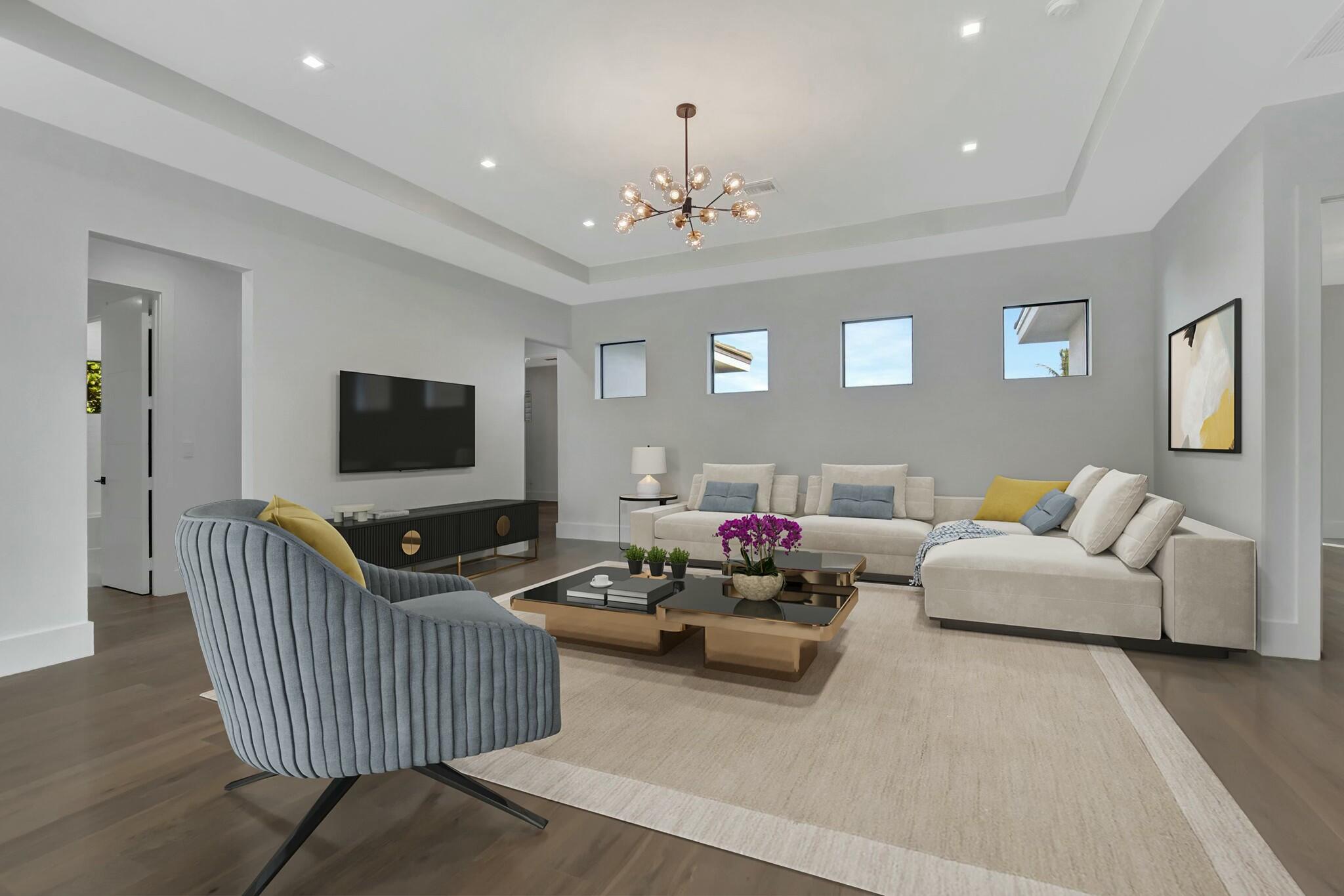 1470 Northeast 4th Avenue Boca Raton, FL 33432 - Photo 15 of 86 a living room with furniture and a flat screen tv