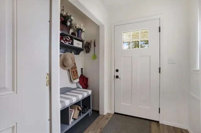 a view of a storage and utility room