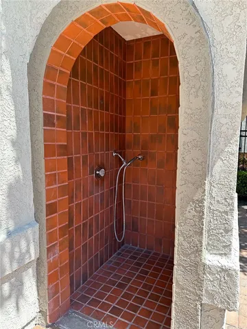 a view of outdoor space and swimming pool