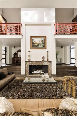 a bathroom with a sink and vanity