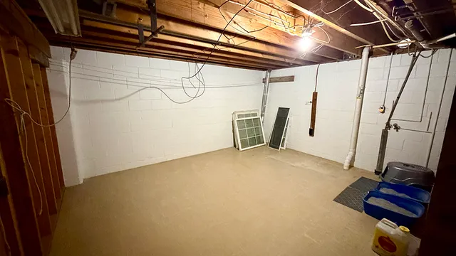 a view of storage and utility room