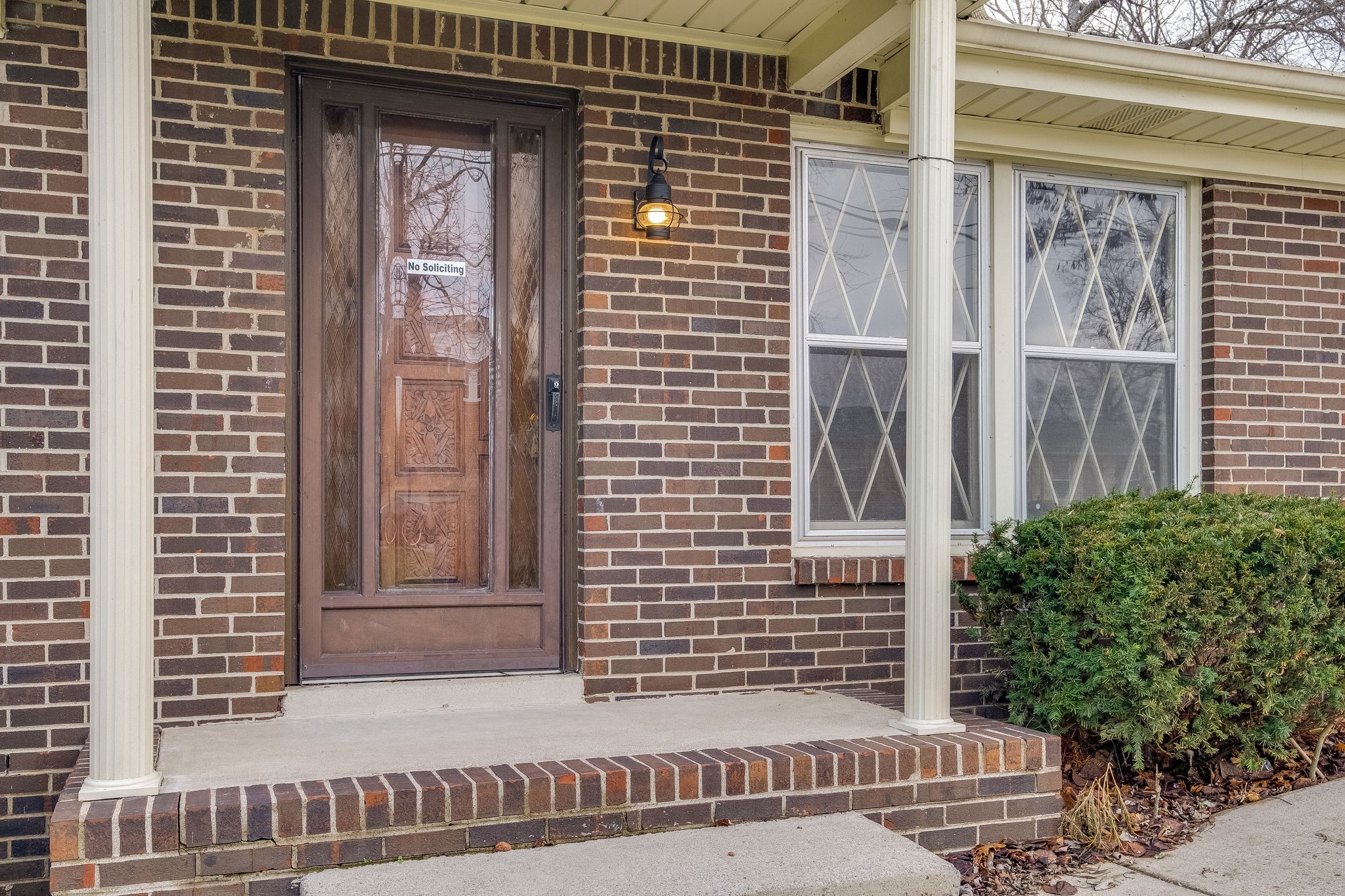 a view of front door of house