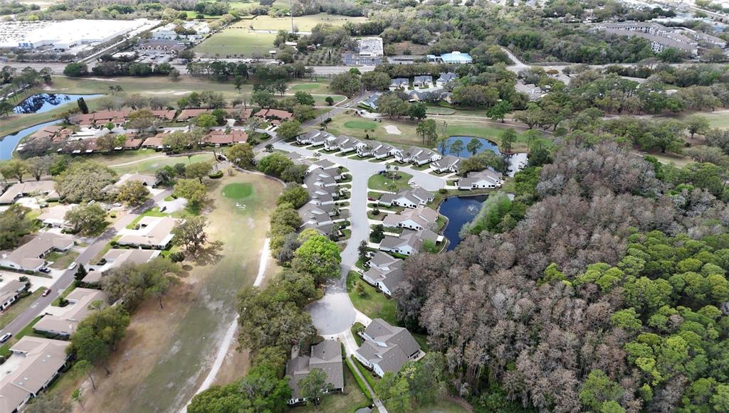 3637 Downfield Place, Unit 402 New Port Richey, FL 34655 - Photo 24 of 39 an aerial view of residential houses with outdoor space