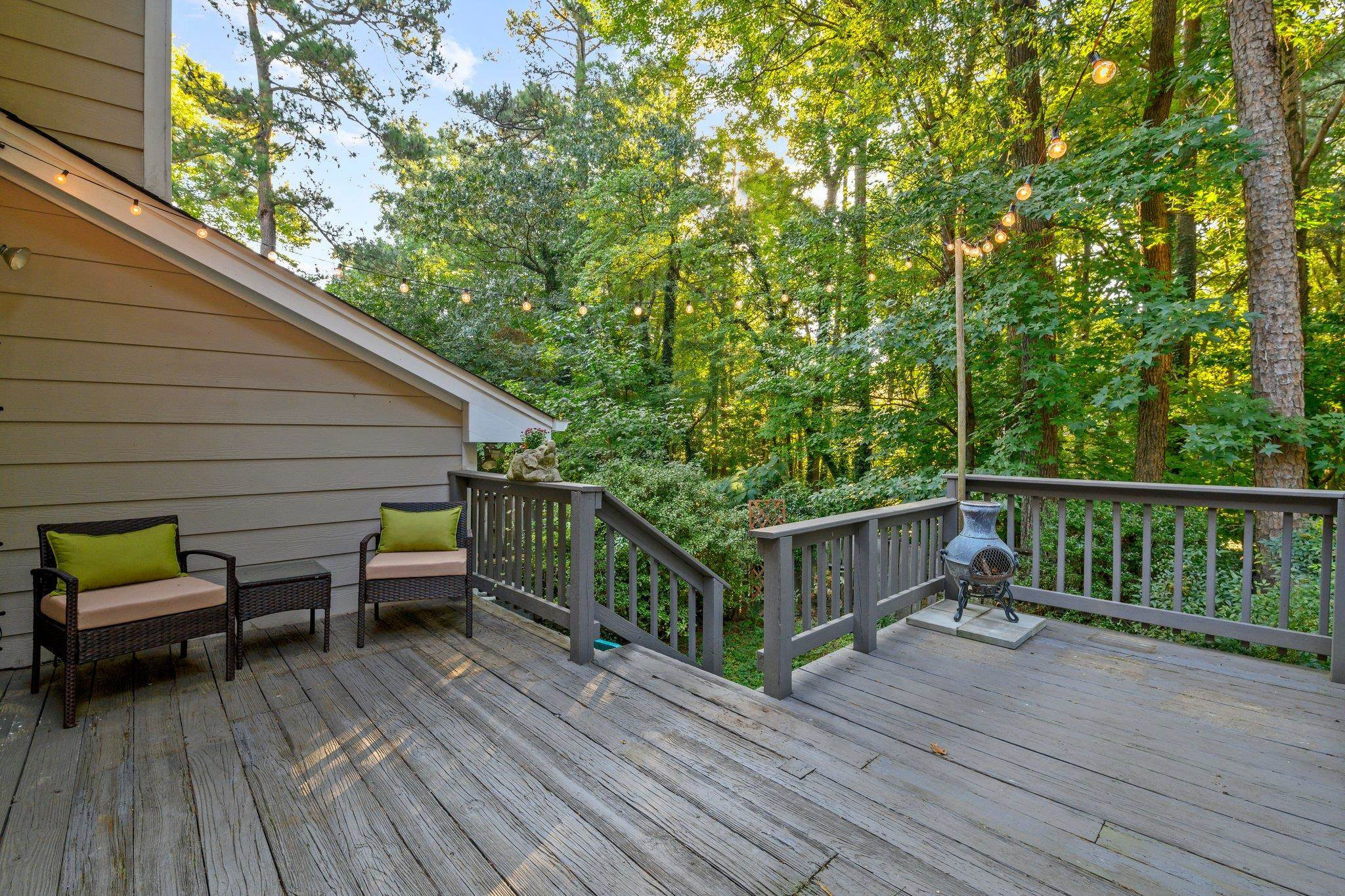 1502 Edgeside Court Raleigh, NC 27609 - Photo 19 of 27 Looking out towards the private wooded backyard. Deck