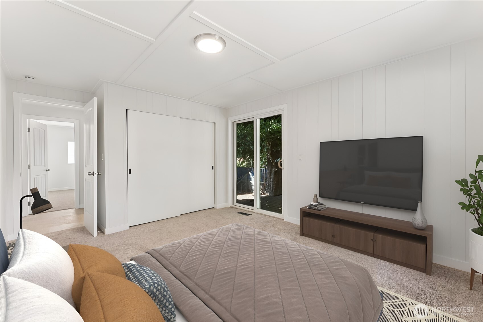 1616 11th Street Bremerton, WA 98337 - Photo 18 of 33 a bedroom with bed and flat screen tv