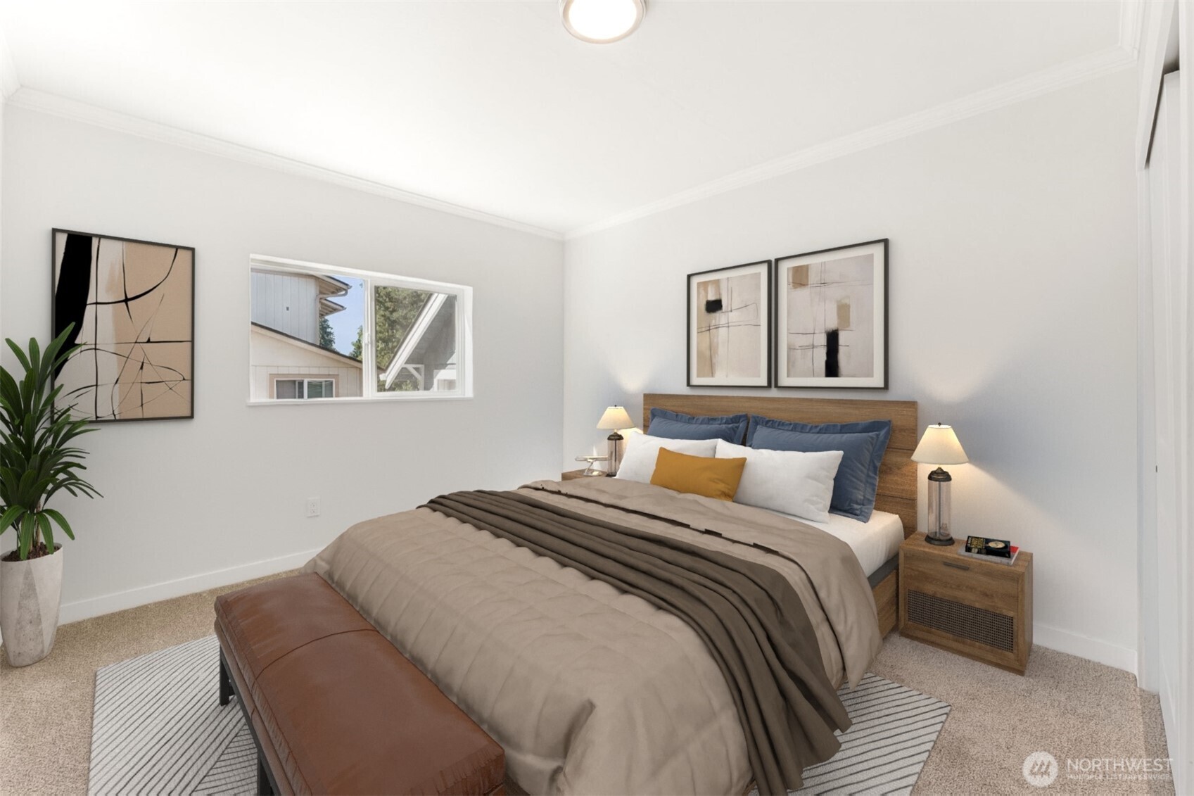 1616 11th Street Bremerton, WA 98337 - Photo 21 of 33 a bedroom with a bed and a painting on the wall