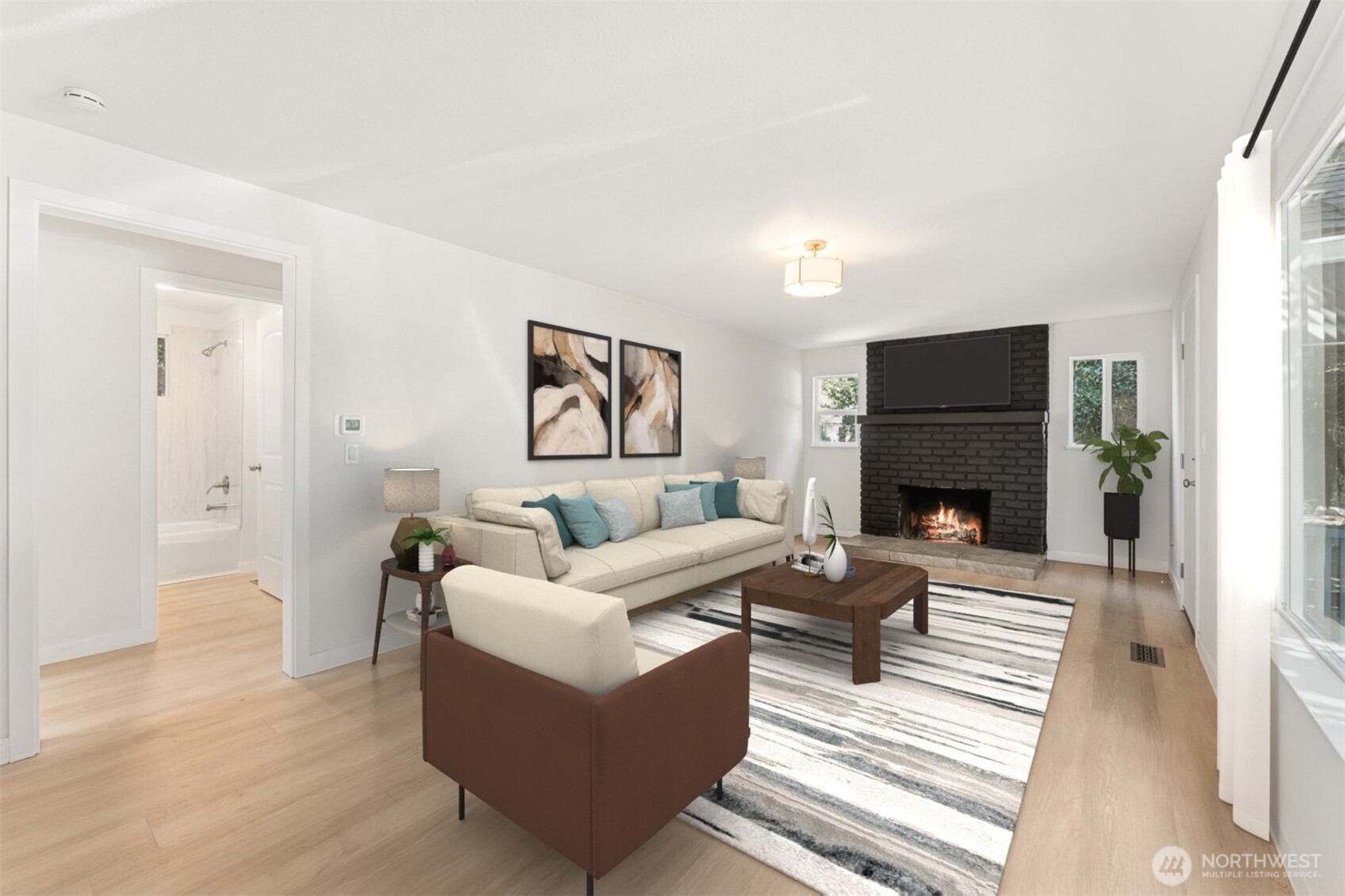 1616 11th Street Bremerton, WA 98337 - Photo 5 of 33 a living room with furniture and a fireplace