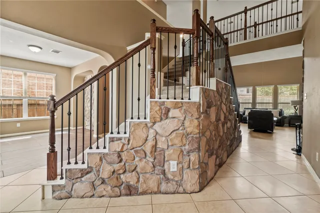 a view of an entryway with staircase