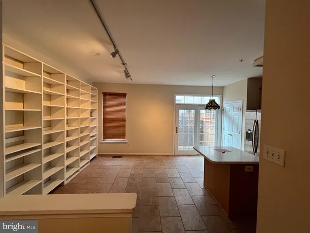 a view of a bathroom with a bathtub