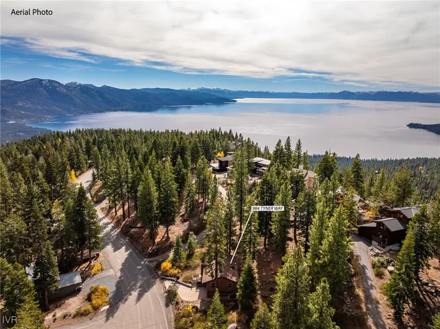 a view of lake and mountain