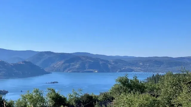 a view of a yard covered in snow