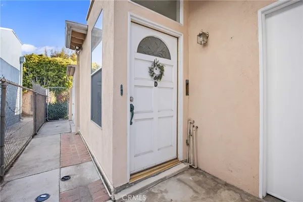 a view of a door and outdoor space