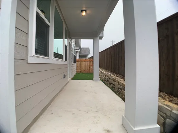 a view of a pathway of a building