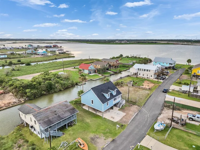 a view of a city with a lake