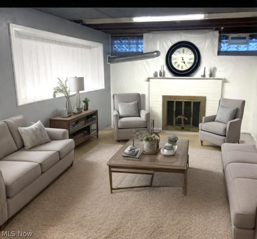 1112 Brainard Road Lyndhurst, OH 44124 - Photo 26 of 34 View of carpeted living room. Photo Virtually Staged.
