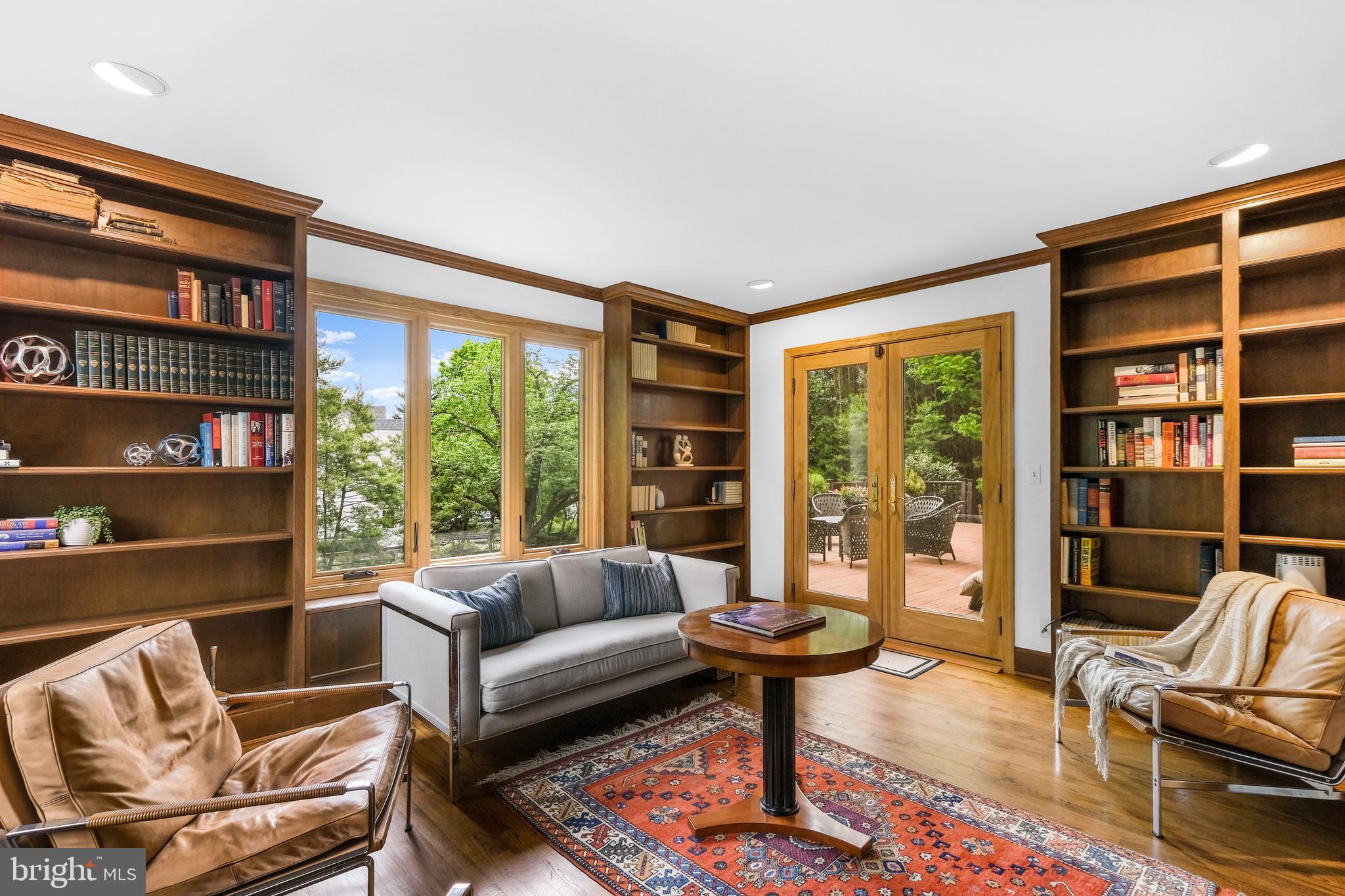 8317 Comanche Court Bethesda, MD 20817 - Photo 27 of 86 Library doors to deck