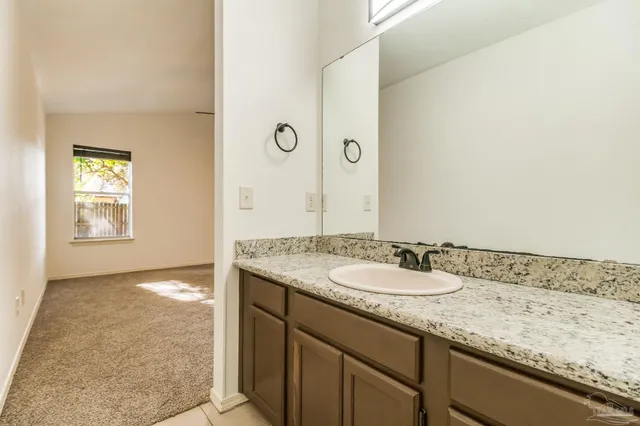 a view of backyard with green space