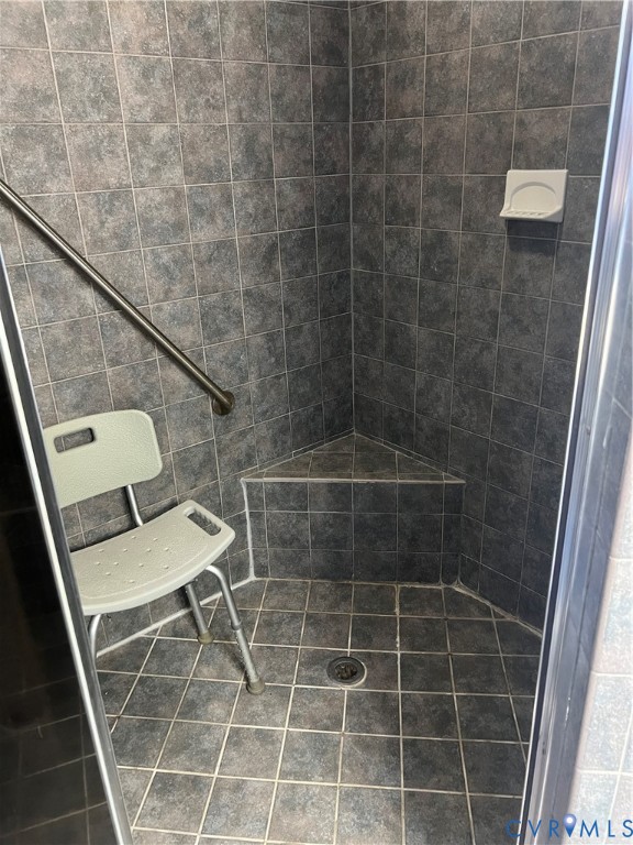 12960 Moody Road Hopewell, VA 23860 - Photo 22 of 33 Full bathroom featuring a shower and dark tile pat