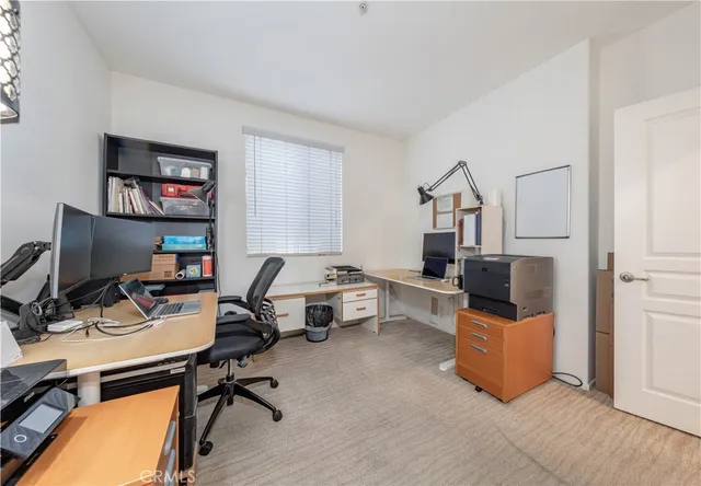 a room with a storage and utility room