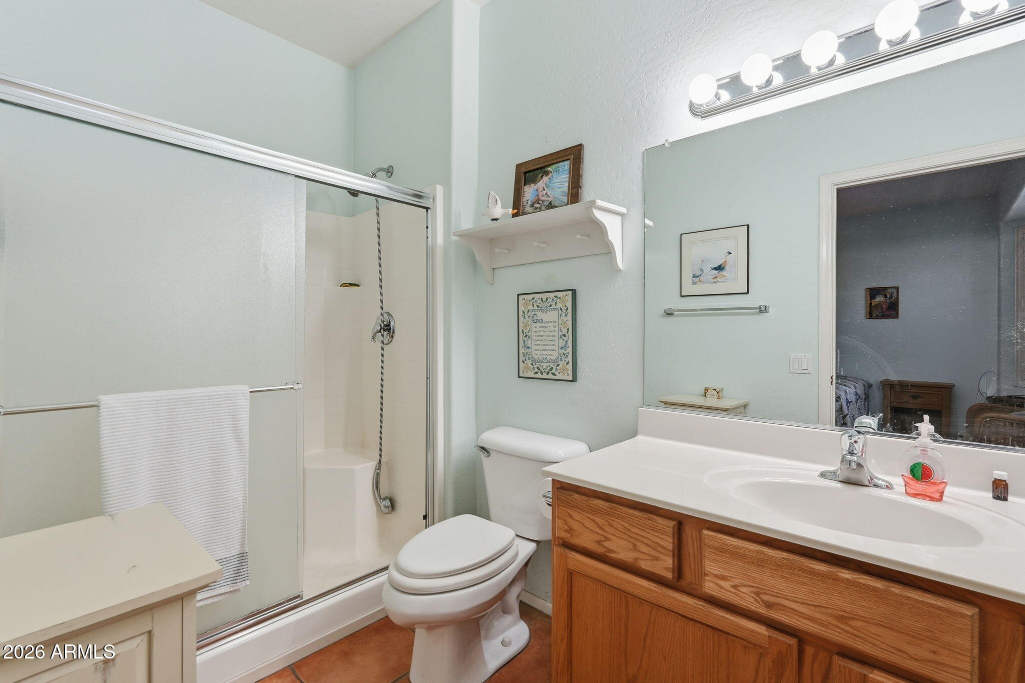 19113 North Hunters Run Surprise, AZ 85387 - Photo 13 of 45 a bathroom with a sink a toilet and shower