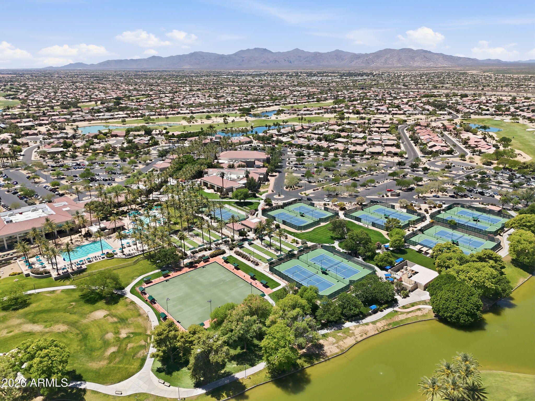 19113 North Hunters Run Surprise, AZ 85387 - Photo 30 of 45 an aerial view of residential houses with outdoor space