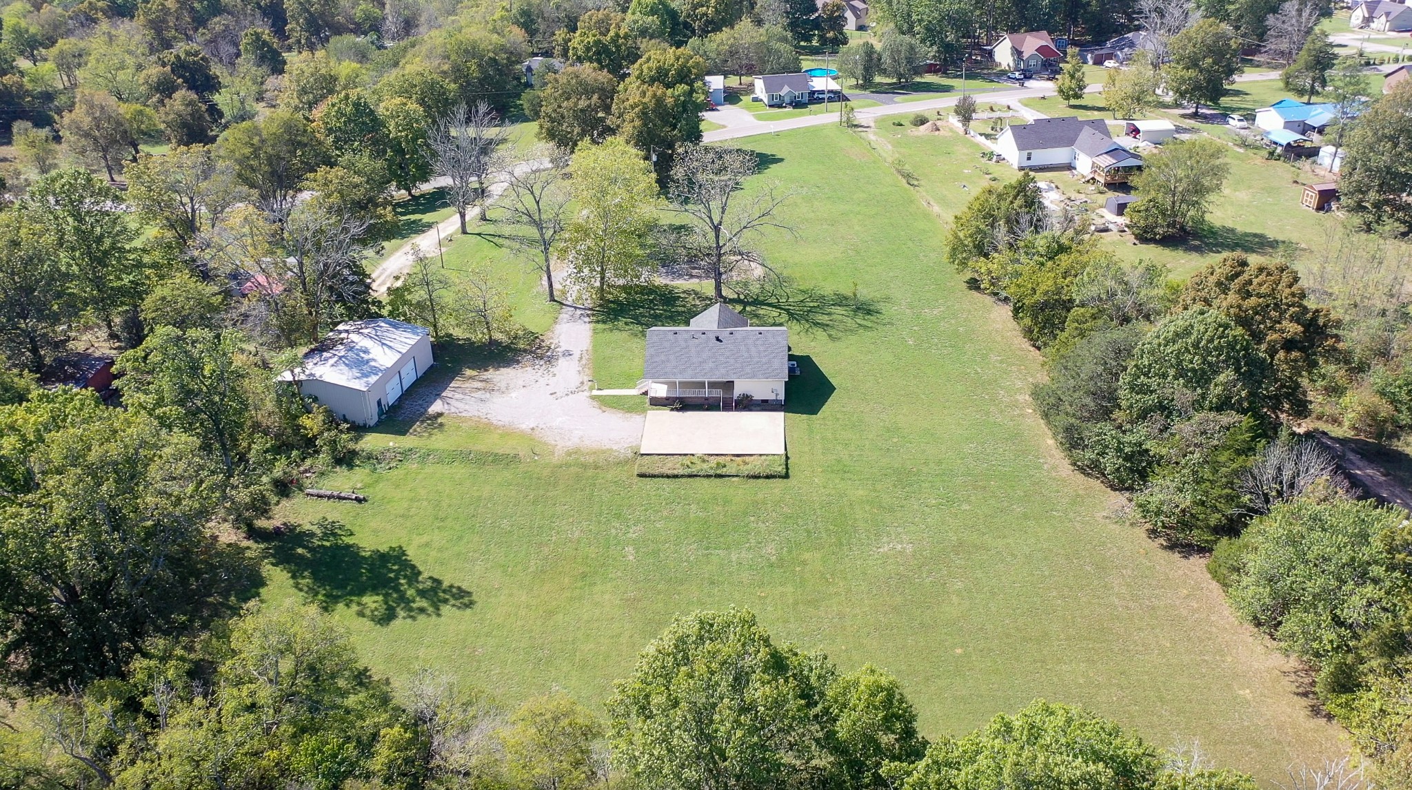 1235 Yell Road Lewisburg, TN 37091 - Photo 12 of 36 a aerial view of a house with a garden
