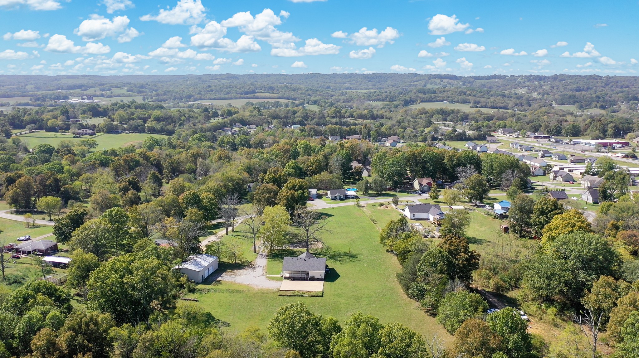 1235 Yell Road Lewisburg, TN 37091 - Photo 14 of 36 an aerial view of residential houses with outdoor space and lake view