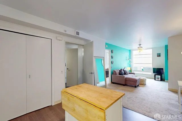 a living room with a couch and furniture