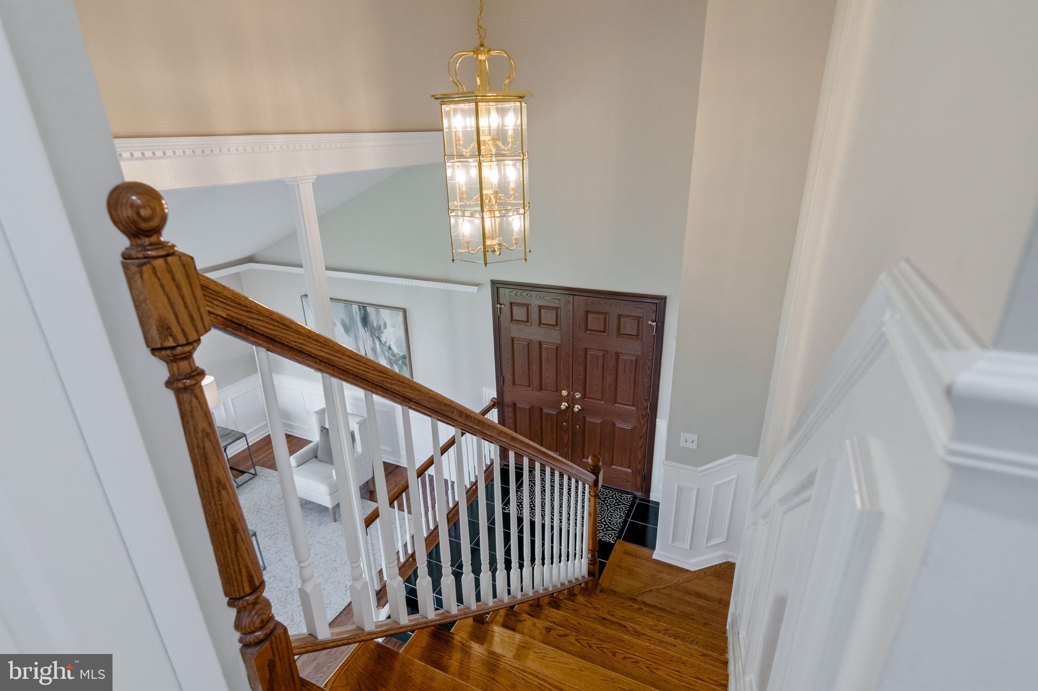 123 South Fox Road Sterling, VA 20164 - Photo 17 of 31 Hardwood Stairs and Bannister