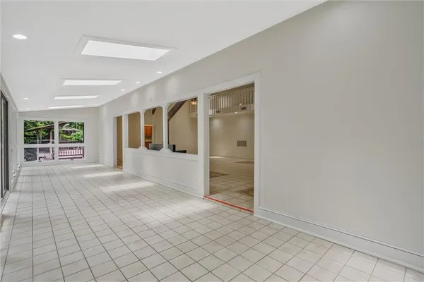 a view of a hallway with entryway