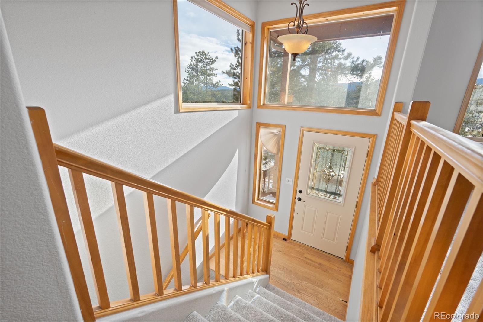 377 Deer Trail Drive Bailey, CO 80421 - Photo 4 of 44 a view of stairs and wooden floor